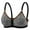 Black, variant on Titcea Bras for Women Three Buckle No Underwire Gathered Together Bra with Support and Lift Breathable Soft Daily Bra Underwear