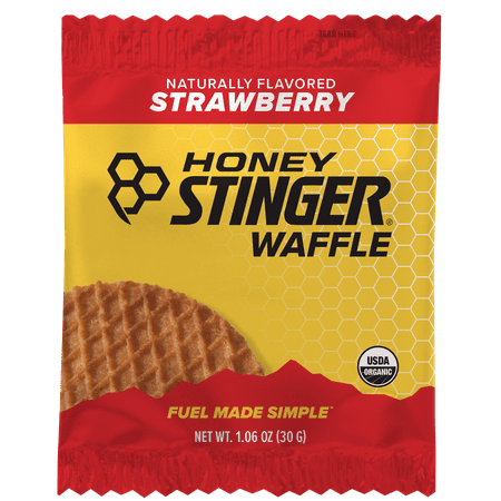 Honey Stinger Organic Energy Waffles, Strawberry Flavored , 16 Ct