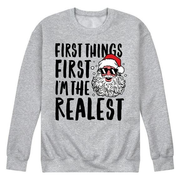 Instant Message - The Realest Santa Claus Christmas - Men's Crew Neck Fleece Pullover