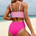 thumbnail image 7 of nerohusy Two Piece Modest Bathing Suits for Women High Waisted Tummy Control Push Up Swimsuits,Pink,XXL, 7 of 7