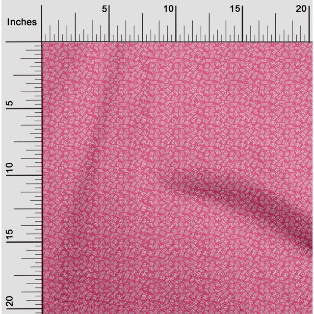 oneOone Cotton Poplin Fabric Wave Block Print Fabric BTY 56 Inch Wide