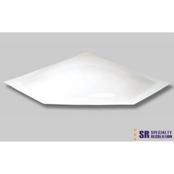 Specialty Recreation Skylight NSL208W 5 Inch High Bubble Type Dome; Mounts Outside RV; Neo Angle; For 20 Inch Length x 8 Inch Width Opening; 24 Inch Length x 11 Inch Width Flange; White; Polycarbonate