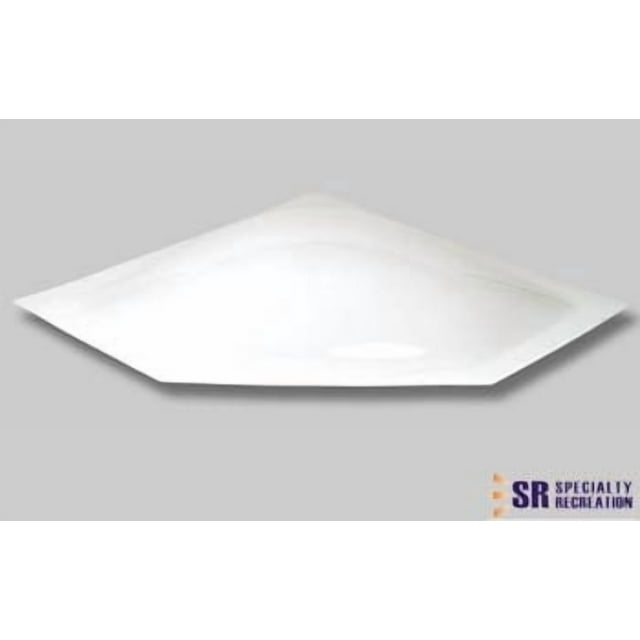 Specialty Recreation Skylight NSL208W 5 Inch High Bubble Type Dome; Mounts Outside RV; Neo Angle; For 20 Inch Length x 8 Inch Width Opening; 24 Inch Length x 11 Inch Width Flange; White; Polycarbonate