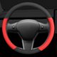 thumbnail image 2 of Funda para volante de 38 cm (37-38 cm / 14,5-15 pulgadas), accesorios interiores para automóviles y motos. 3Y Rojo, 2 of 8
