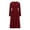 Wine, variant on Ruimatai Women's V-Neck Lantern Sleeve Dress Solid Color Pleated Long Skirt Stretchy Comfortable Casual Elegant Tunic Top
