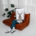 thumbnail image 2 of Let's go outside - Illustration Deer Wildlife Winter Animal Humor Sketch Black Framed Wall Art Print 20 x 30 inches, 2 of 7