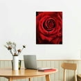 thumbnail image 2 of PRATYUS Canvas Prints Wall Art Fall Decor Dew-Red Rose 16x20in, 2 of 3