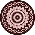 thumbnail image 1 of Ahgly Company Indoor Round Patterned Chocolate Brown Area Rugs, 8' Round, 1 of 6