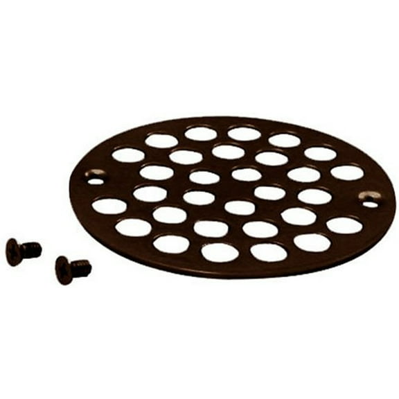 Shower Drain Strainer Cover - Oil Rubbed Bronze, 6x6 Inch - Protective Floor Grid for Bathroom Drains
