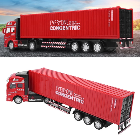 1: 48 Container Truck Model Toy, with Removable Car Body, Alloy Car Toys Vehicle Pull Back Vehicle for Kids