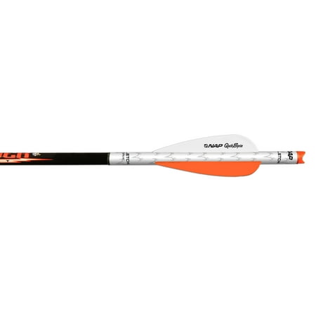 NAP Crossbow Quikfletch QuikSpin Vanes 3 White Orange and Orange Fletching System 6PK