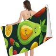 thumbnail image 3 of Green Avocado Beach Towel  Bath Towels  Beach Blanket for Swim Pool, 3 of 8