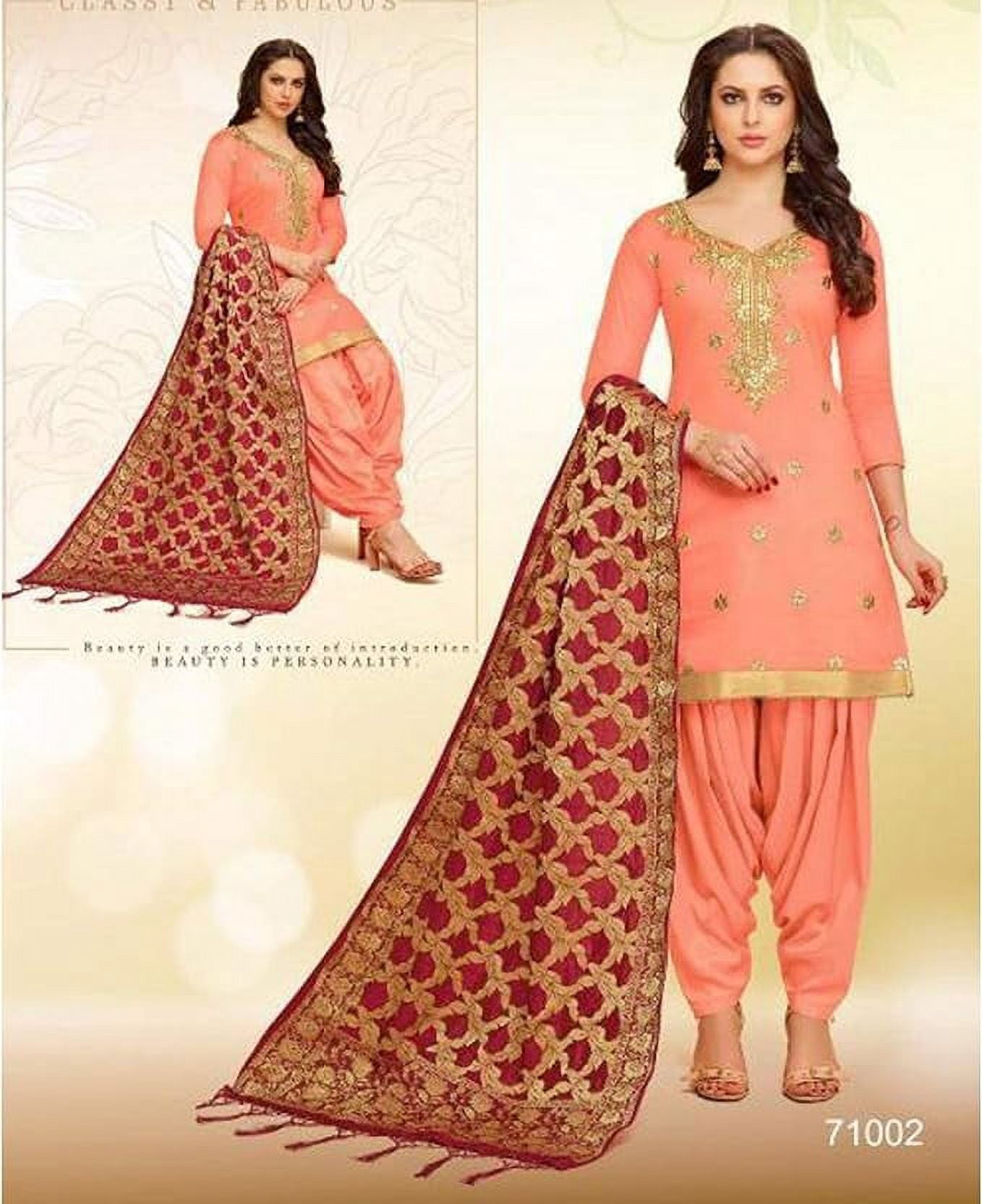 The Kurti Bazaar - Robe Mariage Georgette Punjabi Patiyala Salwar Kameez Prêt à Porter