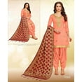 thumbnail image 2 of Punjabi Patiala Suits Bollywood Designer Indian Salwar Kameez Pakistani Dress ( Orange, M - 40 ), 2 of 5