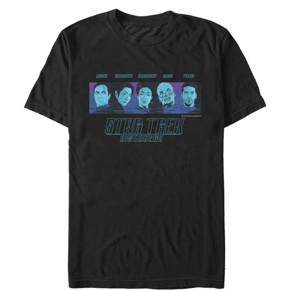 Men's Star Trek: Discovery Retro Crew Members  Graphic Tee Black 2X Large