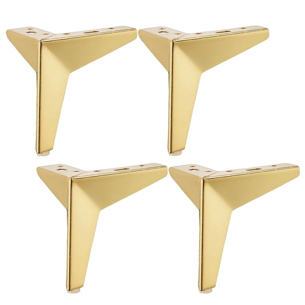 Juego de 4 patas triangulares para sofá, sillón reclinable o sofá de dos plazas. Oro 13cm
