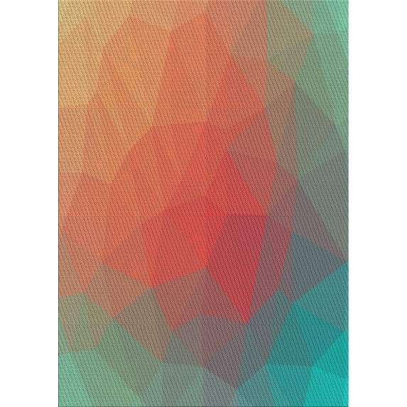 Ahgly Company Machine Washable Indoor Rectangle Transitional Grapefruit Red Area Rugs, 3' x 5'