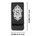 thumbnail image 2 of Stainless Steel Alphabet Letter S initial Classic Slim Money Clip Credit Card Holder, 2 of 2