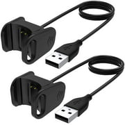 CAVN 2-Pack Charger Cable Compatible with Fitbit Charge 3, Replacement USB Charging Cable Cord Clip Dock Accessories