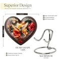 thumbnail image 2 of Hummingbird Heart Cremation Urn, Large Urns for Human Ashes, Urns for Ashes Adult Female, Decorative Urns 8 Inch, 2 of 5