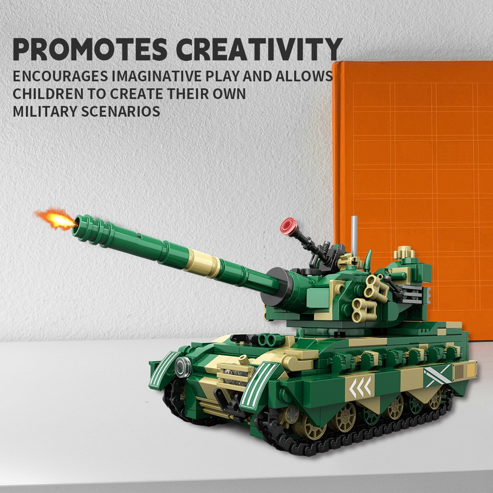 Cacagoo Truck Building Blocks Set, Military Vehicle Model Kit, Missile Truck Building Toy for Kids & Collectors