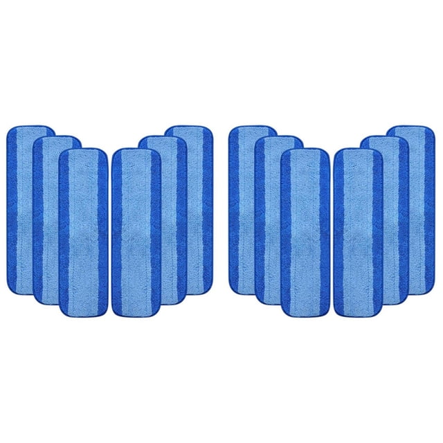 Paquete de 12 Almohadillas de Limpieza de Microfibra para Trapeador en Aerosol Premium