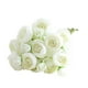 thumbnail image 2 of Flores de camelia artificial blancas - Paquete de 6 ramos de plástico para decoración del hogar y centros de mesa de bodas y fiestas, 2 of 6