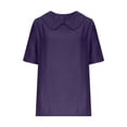 thumbnail image 5 of Womens Plus Size Short Sleeve Tops Collared Button Down Shirts For Women Casual Blouses Summer Tees Cute Plus Size Tops Loose Fit, 5 of 7