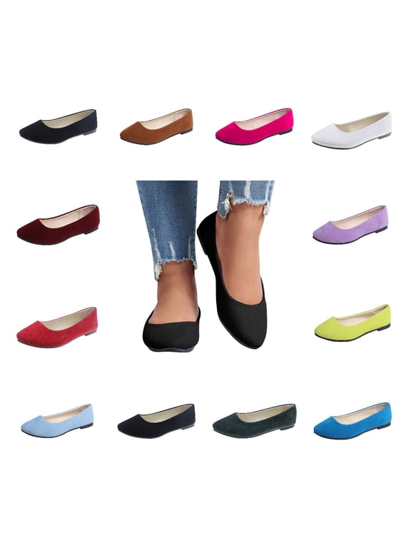 Flat Shoes for Women Comfortable Dressy Casual Pointy Toe Flats On Work Office Ballet Flats