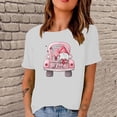 thumbnail image 1 of Meichang Valentines Day Chemises Femmes Cœur Graphique Tee Tops Manches Courtes Col Rond T-Shirts Blouses Joyeux Valentines Day Chemises, 1 of 5