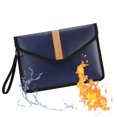 thumbnail image 3 of Fireproof Document Bag, Heat Insulated, Reflective Strip, Fireproof Safe Storage for Valuables, 360° Fireproof Design, Superior Water Resistance (Black), 3 of 5