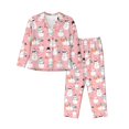 thumbnail image 1 of Fotbe Cute Pink Snowman Cat Conjunto de Pijama de Manga Larga para Mujer con Estampado, Ropa de Dormir de 2 Piezas, Conjunto de Casa Suave y Cómodo con Bolsillos-X-Large, 1 of 7