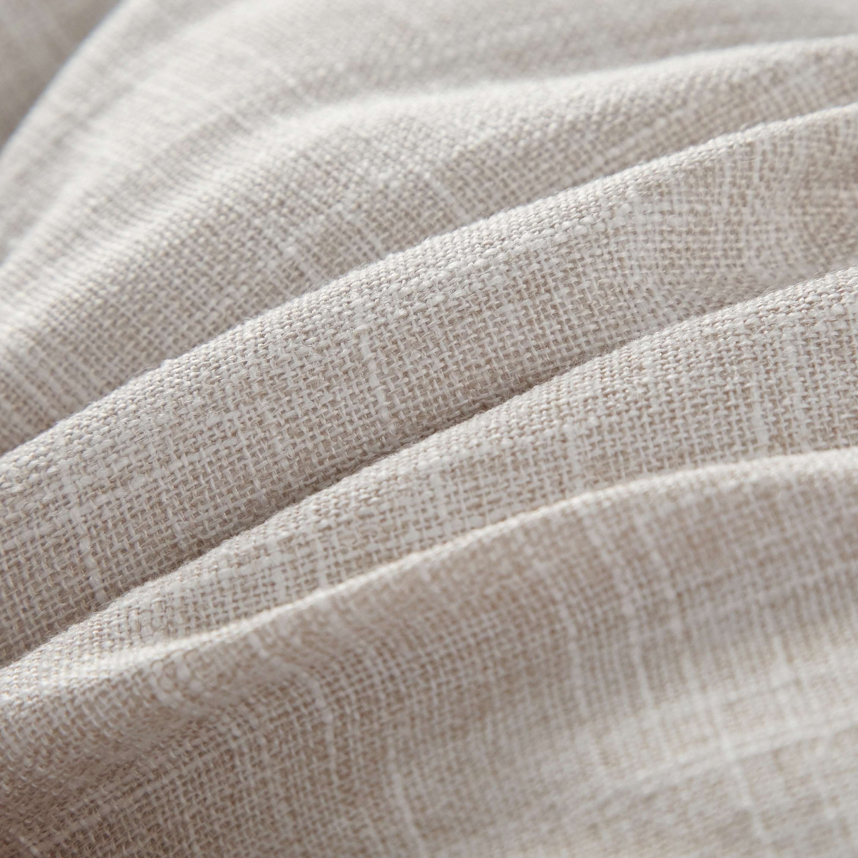 Mainstays Welcome Home Faux Linen Embroidered Pillow, Beige, 14" x 20"