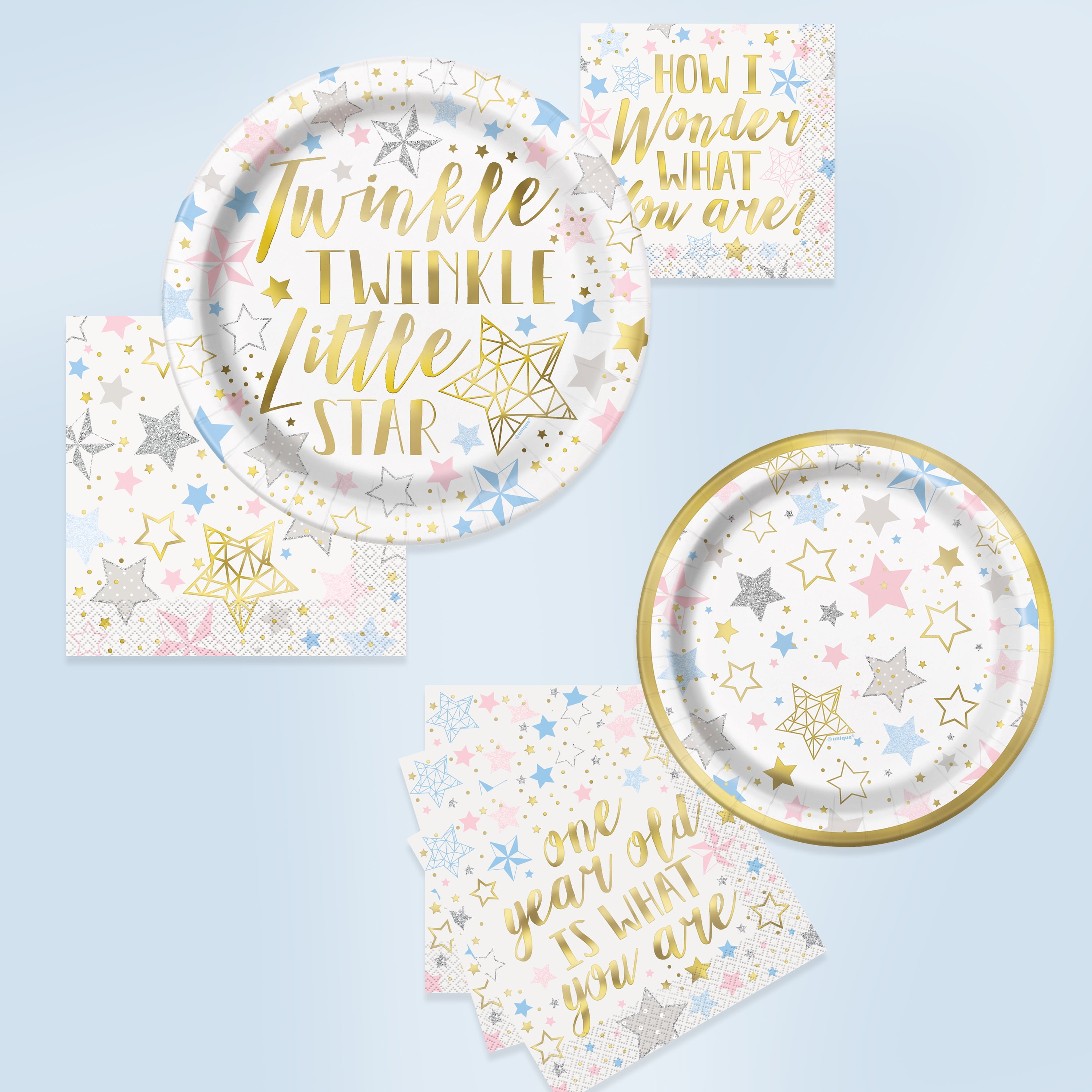 Foil Twinkle Twinkle Little Star Paper Dinner Plates 9 In 8ct !   - foil twinkle twinkle little star paper dinner plates 9 in 8ct walmart com