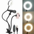 thumbnail image 5 of USB LED Ring Light with Phone Holder and Microphone Clip for Live Streaming, 5 of 5