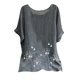 thumbnail image 2 of Pntutb Moda Mujer Verano Cuello Redondo Manga Corta Estampado Casual Camiseta Blusa Pntutb Pntutb-5115, 2 of 5