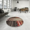 thumbnail image 4 of Ahgly Company Machine Washable Indoor Rectangle Contemporary Bullet Shell Brown Area Rugs, 8' x 12', 4 of 7