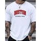 thumbnail image 1 of Camisetas casuales de manga corta con estampado "BOSTON" para hombre, camisetas holgadas de verano, ¡regalos para hombre!, camisetas de ocio., 1 of 5