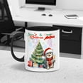 thumbnail image 4 of Merry Christmas and Happy New Year Santa British Shorthair Holiday Xmas Winter 2025 11oz Accent Two-tone Mug Cat Lover Kitten Owner Gifts Coffee Tea Cup - 00024, 4 of 5