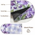 thumbnail image 2 of Purple Flowers Round Rug 5ft Washable Circle Kitchen Rugs Non Slip Butterfly Spring Floral Checkered Farmhouse Large Area Rug Indoor Floor Carpet for Bedroom Living Room Home Office Dining Room, 2 of 8
