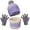 Light  Purple, variant on 3PCS Kids Winter Hat Winter Knitted Scarf Winter Gloves Set -Toddler Winter Knit Beanies Neck Warmer Gaiter for Boys Girls Autumn & Winter
