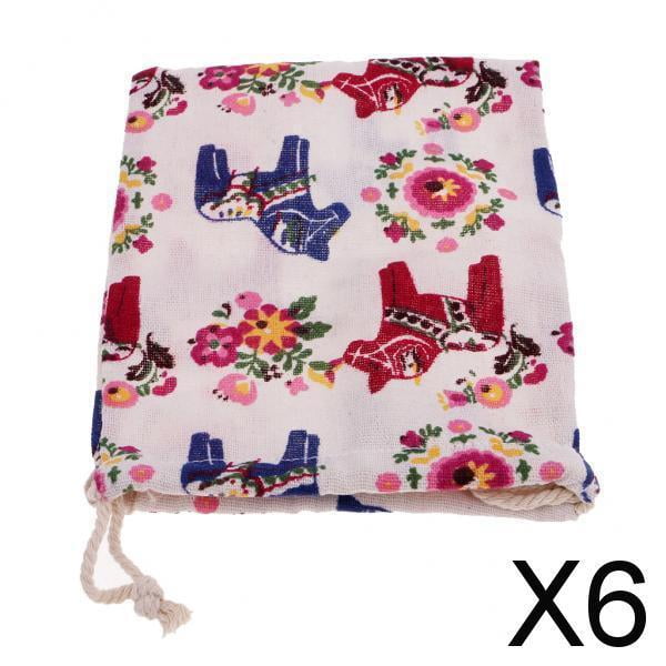 Bolsa de Almacenamiento Soledad con cordón 6 piezas 220 x 165 mm