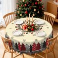 thumbnail image 2 of Nanqianyi Christmas Pine Wreath Round Tablecloth,60 Inch,Washable Polyester Table Cover for Winter Holiday, 2 of 6