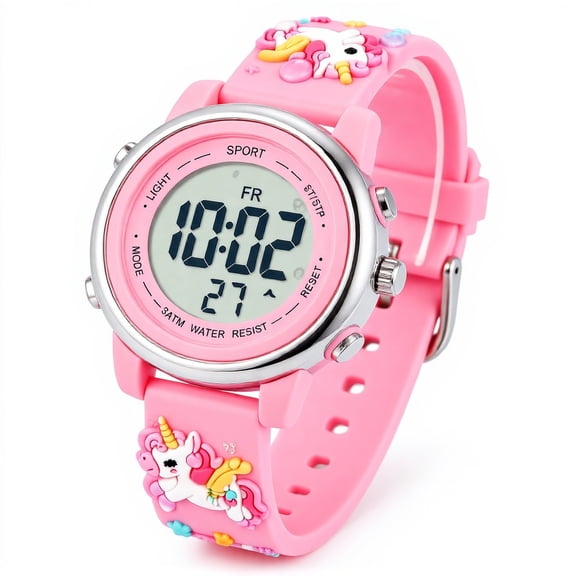 Kids Sports Watch with Waterproof & Shockproof, Glow-in-the-Dark LED Backlight, Alarm Clock, Durable Outdoor Electronic Watch for Boys Girls - Perfect Gift for Children