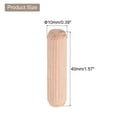 thumbnail image 2 of 100 Pcs Wooden Dowel Pins, 10 x 40mm (0.39 x 1.57 Inch) Wood Dowels Rods, Fluted Dowel Joints, 2 of 7