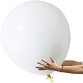 thumbnail image 1 of Globos gigantes de 36 pulgadas, globo grande de látex, globo blanco (calidad de helio premium), para cumpleaños, bodas, fiestas, festivales, decoraciones de eventos de Navidad, 25 unidades brillar Juguete, 1 of 5