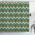 thumbnail image 1 of Ambesonne Ethnic Shower Curtain, Boho Zigzag Lines, 69"Wx84"L, Multicolor, 1 of 3