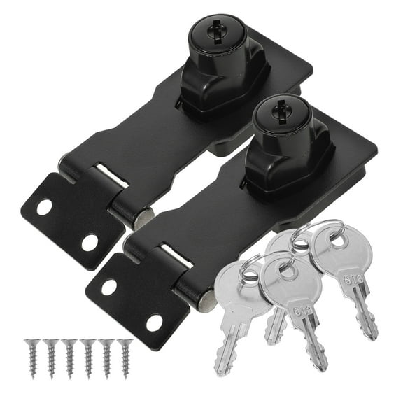 2 Pcs Hasp Lock Door Lock Latch Locks Door Bolt Lock Latch for Door Security Door Latch Furniture Door Latch