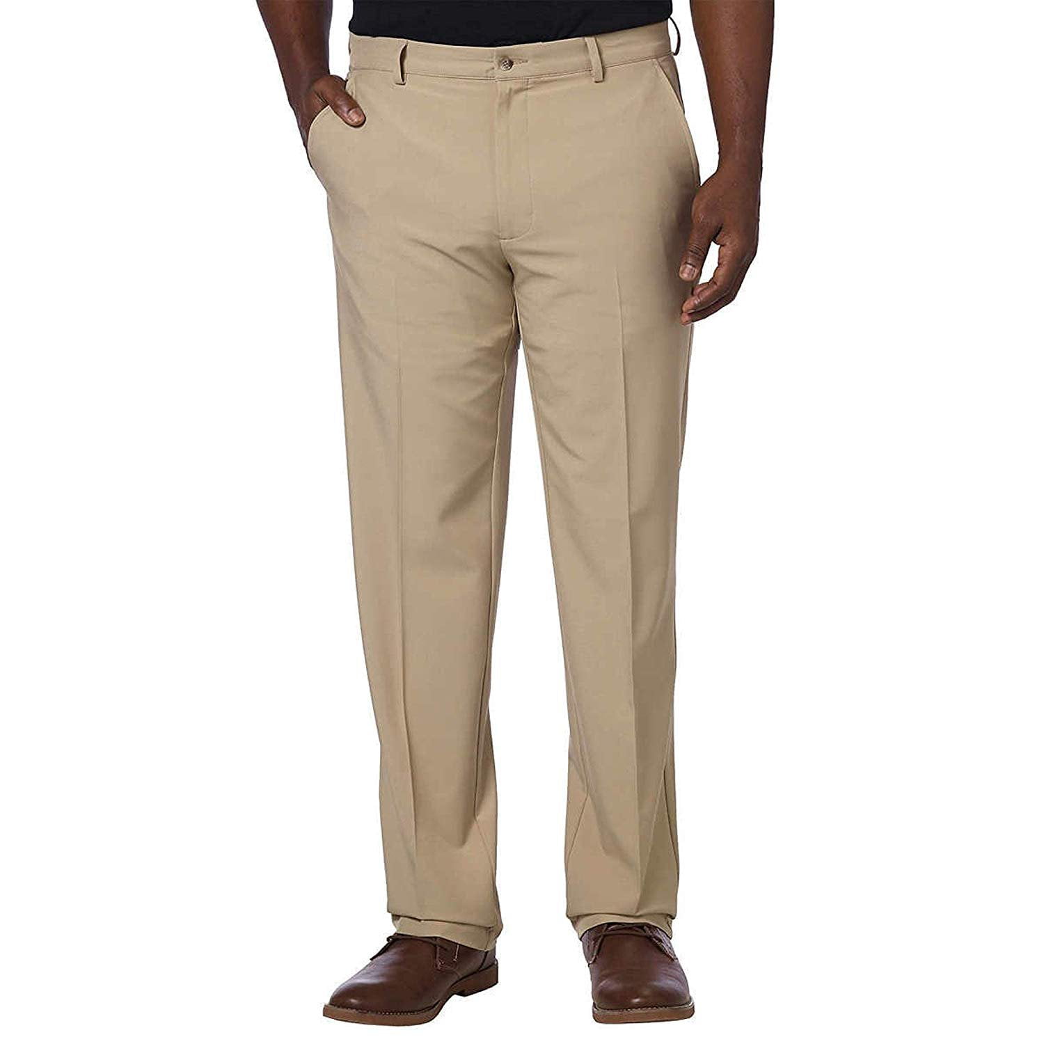 Greg Norman Mens ML75 Ultimate Travel Golf Pants (Bamboo, 32W x 30L) 