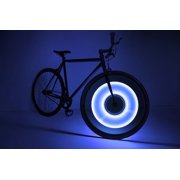 Spin Brightz LED Bicycle Spoke Tube Lights, Weather-Resistant, for 1 Wheel, Blue
